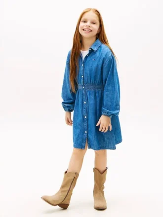 Abito a camicia in chambray per bambini