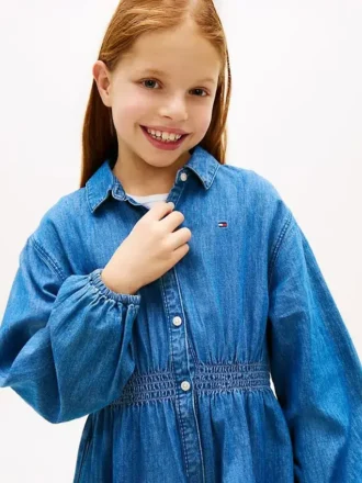Abito a camicia in chambray per bambini