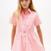 Abito a righe in popeline per bambina