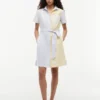 Abito chemisier Oxford a righe multiple