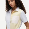 Abito chemisier Oxford a righe multiple