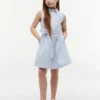 Abito chemisier senza maniche con cintura per bambina Abito chemisier senza maniche con cintura per bambina