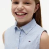 Abito chemisier senza maniche con cintura per bambina Abito chemisier senza maniche con cintura per bambina