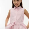 Abito chemisier senza maniche con cintura per bambina Abito chemisier senza maniche con cintura per bambina