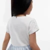 Abito combinato in seersucker a quadretti per bambina