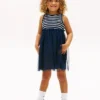 Abito combinato in tulle a righe per bambina Abito combinato in tulle a righe per bambina