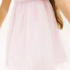 Abito combinato in tulle a righe per bambina Abito combinato in tulle a righe per bambina