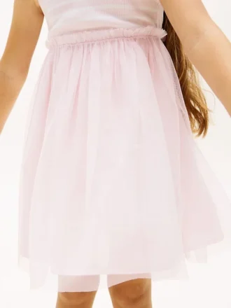 Abito combinato in tulle a righe per bambina