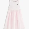 Abito combinato in tulle a righe per bambina Abito combinato in tulle a righe per bambina
