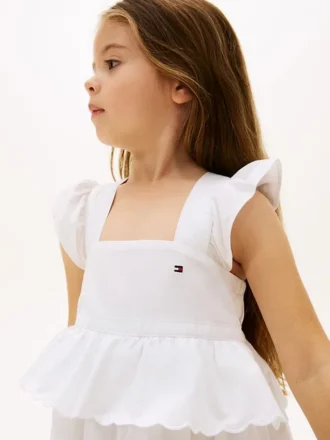 Abito da bambina con volant e ricami