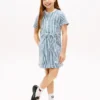 Abito in denim a righe per bambina Abito in denim a righe per bambina