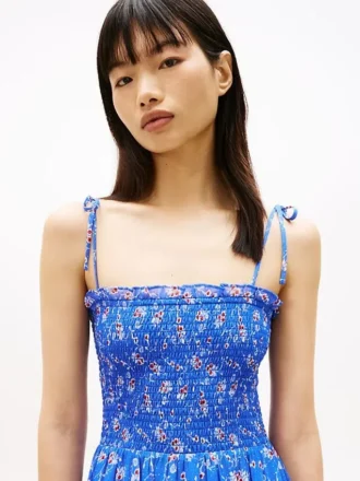 Abito lungo a balze in chiffon Tommy Jeans