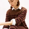 Abito maglione a righe in lana e cashmere Abito maglione a righe in lana e cashmere