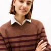 Abito maglione a righe in lana e cashmere Abito maglione a righe in lana e cashmere