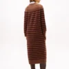 Abito maglione a righe in lana e cashmere Abito maglione a righe in lana e cashmere