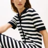 Abito maglione polo leggero a righe Abito maglione polo leggero a righe