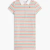 Abito polo a righe multiple per bambina Abito polo a righe multiple per bambina