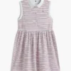 Abito polo a righe senza maniche per bambina Abito polo a righe senza maniche per bambina