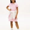 Abito polo con stampa floreale su tutta la superficie per bambina
