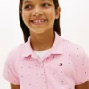 Abito polo con stampa floreale su tutta la superficie per bambina
