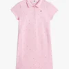 Abito polo con stampa floreale su tutta la superficie per bambina