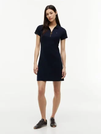 Abito polo con zip