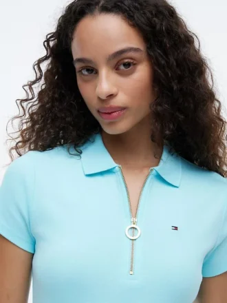 Abito polo con zip