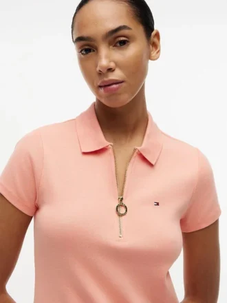 Abito polo con zip
