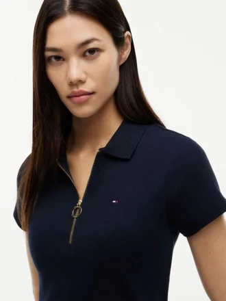 Abito polo con zip