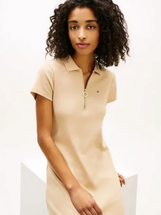 Abito polo con zip