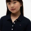 Abito polo elasticizzato a pieghe per bambina Abito polo elasticizzato a pieghe per bambina