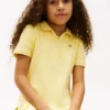 Abito polo elasticizzato a pieghe per bambina Abito polo elasticizzato a pieghe per bambina
