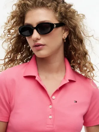 Abito polo in cotone elasticizzato dal taglio classico