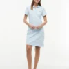 Abito polo in piqué elasticizzato a righe Abito polo in piqué elasticizzato a righe