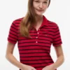 Abito polo in piqué elasticizzato a righe Abito polo in piqué elasticizzato a righe