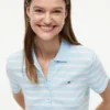 Abito polo in piqué elasticizzato a righe Abito polo in piqué elasticizzato a righe