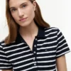 Abito polo in piqué elasticizzato a righe Abito polo in piqué elasticizzato a righe