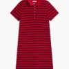 Abito polo in piqué elasticizzato a righe Abito polo in piqué elasticizzato a righe