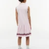 Abito polo senza maniche a pieghe per bambina