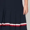 Abito polo senza maniche a pieghe per bambina