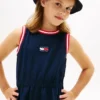 Abito senza maniche con logo bandiera ondulata per bambina