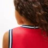 Abito senza maniche con logo bandiera ondulata per bambina Abito senza maniche con logo bandiera ondulata per bambina