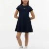 Abito skater con logo bandiera tono su tono per bambina Abito skater con logo bandiera tono su tono per bambina