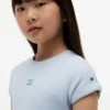 Abito skater con logo bandiera tono su tono per bambina