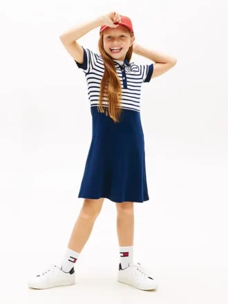 Abito skater in polo elasticizzata per bambini