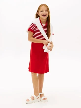 Abito skater in polo elasticizzata per bambini