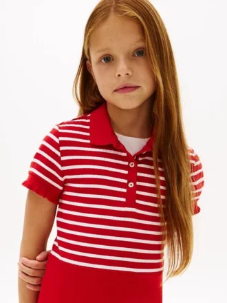 Abito skater in polo elasticizzata per bambini