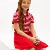 Abito skater in polo elasticizzata per bambini