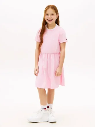 Abito T-shirt con stampa primaverile per bambini
