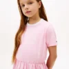 Abito T-shirt con stampa primaverile per bambini Abito T-shirt con stampa primaverile per bambini